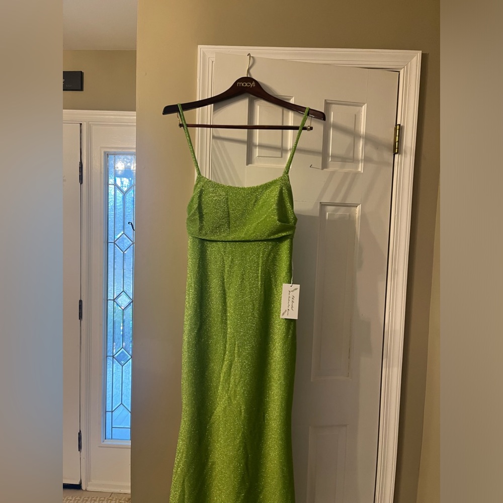 Green Sparkly Prom Dress - Picture 3 of 5